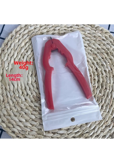 Springsun Zink Alaşımlı Çift Fonksiyonlu Mutfak Aleti - Midye Kabuk Açıcı Ve Ceviz Kırıcı, Ergonomik Tasarım Pp Kırmızı Diğer