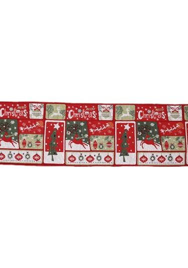 Homyl Yılbaşı Masa Örtüsü Bayrağı Kış Mutfağı İçin Karikatür