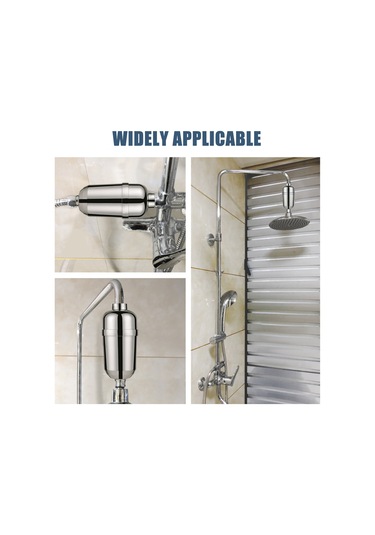 Xindoker 15 Aşama Izole Edici Duş Filtresi - Klor Ve Ağır Metal Giderici, Sabit/el Tipi/yağmur Duş Başlarına Uygulanabilir, Çelik Chrome, Sağlıklı Su Kalitesi Gümüş