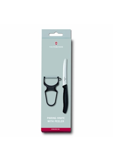 Victorinox Soyacak ve Sofra Bıçağı Seti 2 Parça Siyah