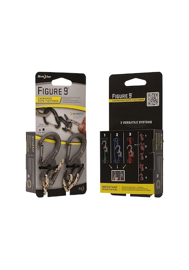 Nite Ize Figure 9 Halatlı Küçük Karabiner 2li Paket