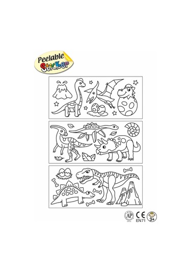 Amos Cam Boyama Seti Peelable Stıcker 6 x 10.5 ML Çok Renkli