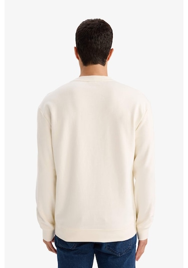 Defacto %100 Pamuk Basic Sweatshirt E8339ax26sper100 Ekru-er100