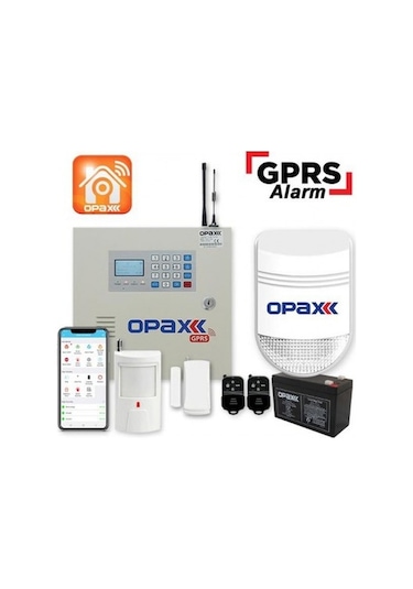 Opax-2646 Gprs Alarm Paneli & Bgr-10 Kablolu Sirenli Full Set