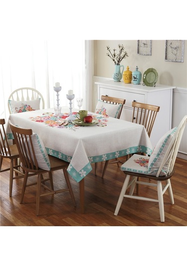 Akşam Yemeği Ev Dekorasyonu İçin Retro Desen Keten Masa Örtüsü Toz Geçirmez Masa Örtüsü, Boyut: 110x160cm Kelebek Aşkı Çok Renkli
