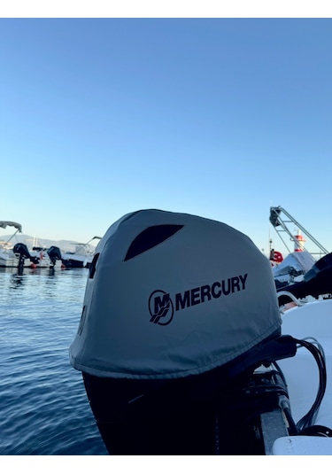 Tekne Motor Kılıfı Dıştan Takma Marin Deri Mercury 60 Hp