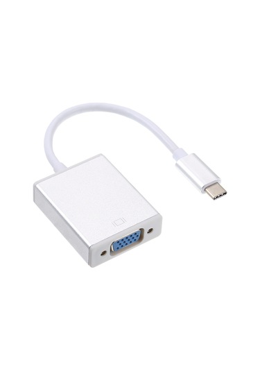 Mufunye Type-c'den Vga'ya Dönüştürücü, 5gbps Hızlı Veri Transferi, Hd Video Projeksiyon, Macbook Ve Telefon Uyumlu, Aluminyum Gövde, Gri