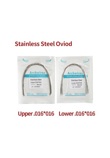 10packs 100 Adet Paslanmaz Çelik Ss Braketi Tel Oround Yuvarlak Dikdörtgen Gri