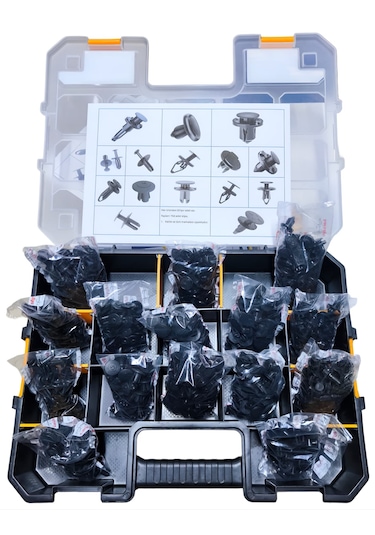 Mekanik Atölyeler İçin Klips Seti 750 Adet Kutu Hediyeli