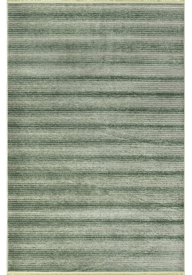 Koza Halı Stripe Yeşil Kilim Kaymaz Taban Salon Oturma Odası Antre Halısı 3 Yeşil