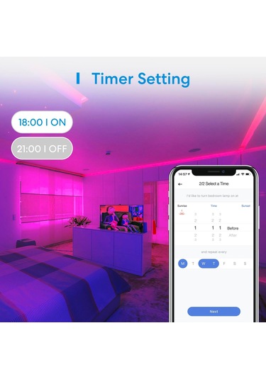 Meross Akıllı Led Şerit Wi-fi Rgb 5 Metre Msl320 Pro Apple Home