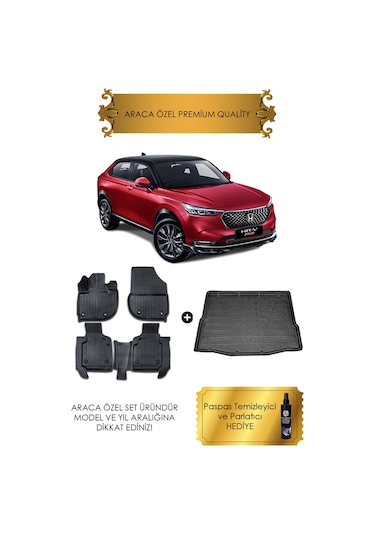 Honda Hrv 2025 Ve Sonrası 4d Havuzlu Paspas Ve Bagaj Havuzu Set Hediyeli