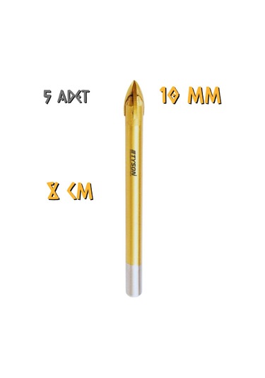 Kupa Tyson Cam Seramik Delici Matkap Ucu 10 Mm. - 5 Adet