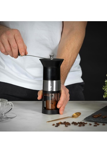 Bialetti - Manuel Kahve Değirmeni - Paslanmaz Çelik - Mat Siyah Çok Renkli