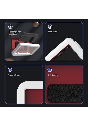 Springsun Duşta Kullanım İçin Su Geçirmez Dokunmatik Duvara Monte Telefon Tutucu - 360 Dönebilir Mavi