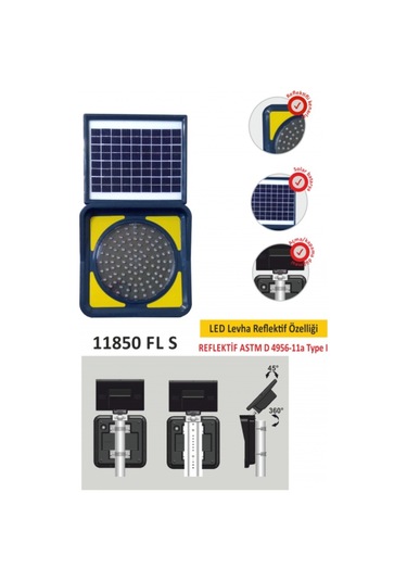 11850 Fl S Evelux Solar Ledli Flaşör Lamba