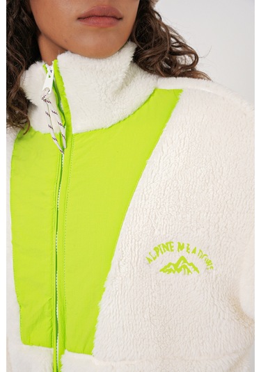 Bigdart 5194 Kadın Peluş Mont Ceket - Yeşil