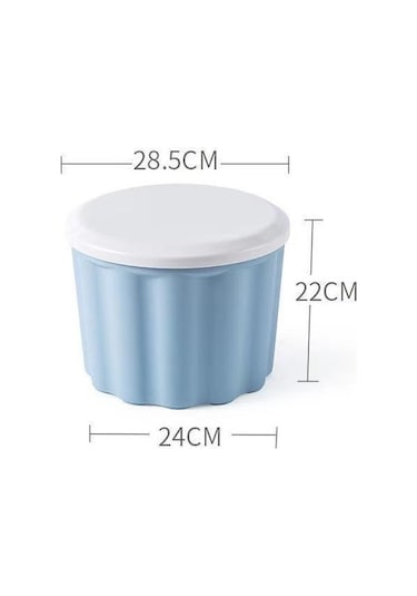 Sones Çok Amaçlı Ev Plastik Saklama Taburesi Çeşitli Atıştırmalıklar İçin, Renk: Küçük Gök Mavisi