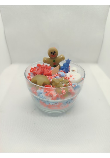 Kardan Adam Ve Kurabiye Adam Yılbaşı Temalı Mum