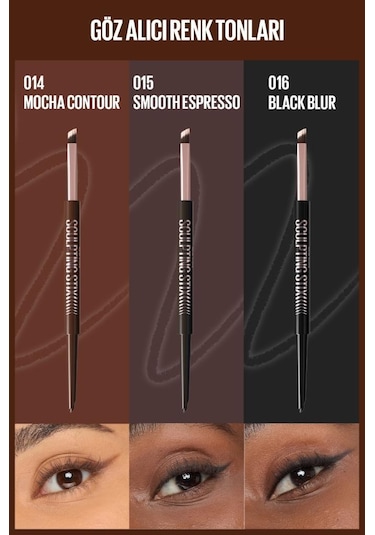 Maybelline New York Sculpting Stix Çift Uçlu Göz Kalemi 016 Black Blur