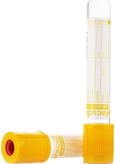 Vacusera Jelli Biyo Kimya Tüpü Sarı 5 ML 100'lü