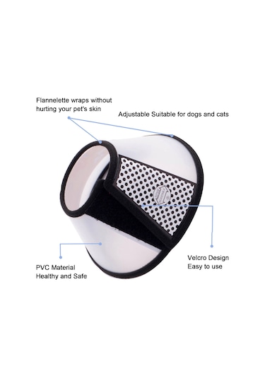 Lemestar Köpek Cerrahi İyileşme Yumuşak Boyunluk - Nefes Alabilir Pvc Elizabet Kolu - 29-35cm Boyun Çevresi - Kedi/köpek Koruyucu Boyun Kolu