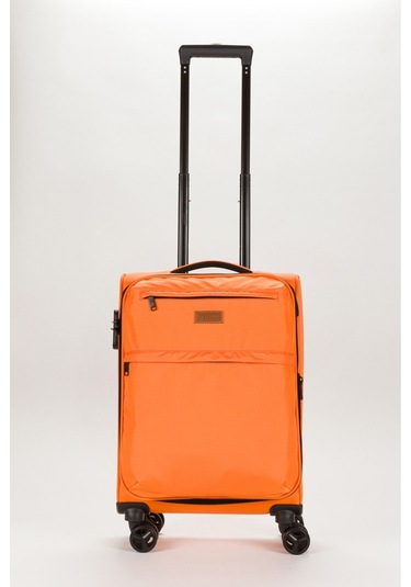 Unisex Kabin Boy Kumaş Valiz 028-03 Turuncu