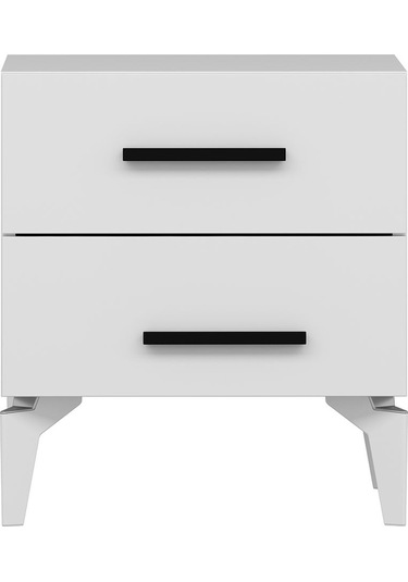 Kale Ayaklı Komodin 2ç - Beyaz