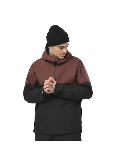 Salomon Salomon Transfer Anorak Erkek Kayak Montu Bordo Siyah 41201 Siyah