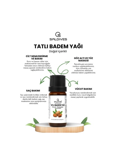 Saldives Tatlı Badem Yağı 20 ML