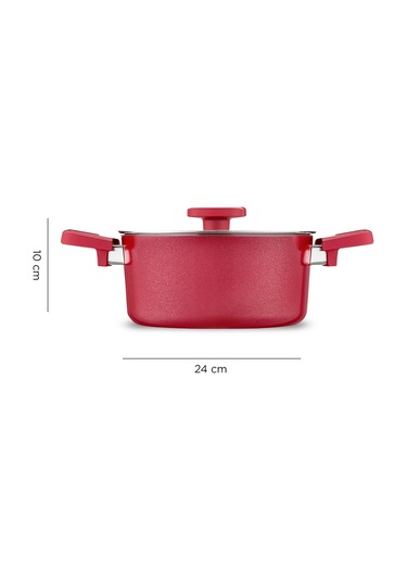 Jumbo Swiss Crystal Red 7 Parça Tencere Seti Kırmızı