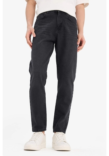 DeFacto %100 Pamuk 90's Slim Fit Dar Kalıp Yüksek Bel Dar Paça Jean Pantolon D6612AX25SPNM40