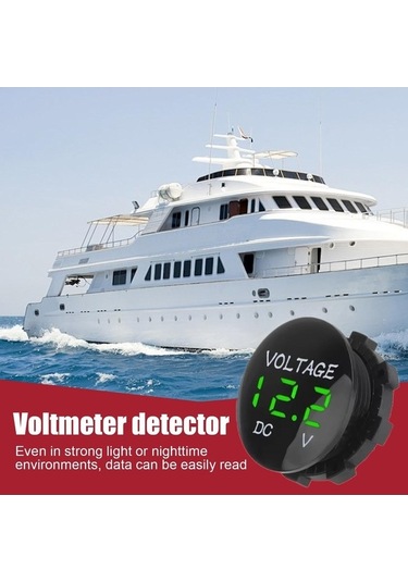 Maoyaya Akü Test Cihazı 12v, Voltmetre Akü Monitörü, Su Geçirimi Ölçer/