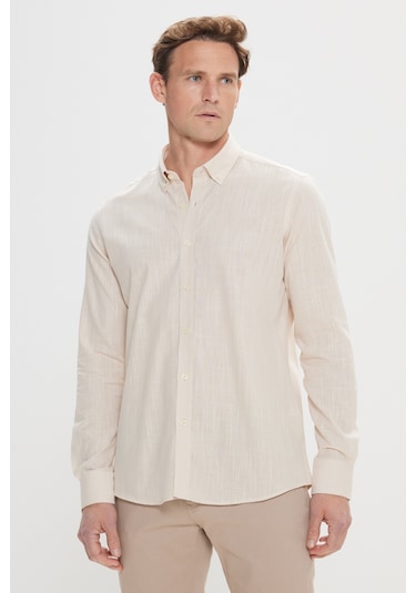 Ac&Co / Altınyıldız Classics Erkek Gömlek (476750061) Krem