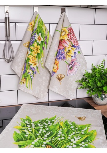 Arstex 3'lü Set Mutfak Havlusu 190849919 Beyaz