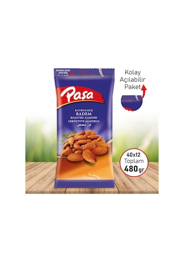 Paşa Kuruyemiş Badem 12 x 40 G