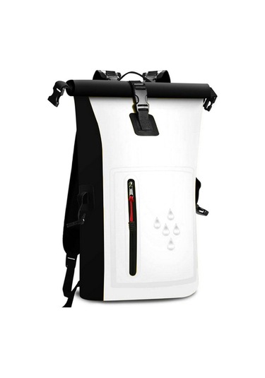 Su Geçirmez Sırt Çantası-25l Büyük Kapasiteli Pvc Suya Dayanıklı Çanta - Yüzme, Dalış, Trekking, Kamp Ida-erkek Ve Kadın 25l Spot Beyaz