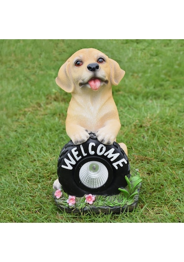 Yaozixa Güneş Enerjili Köpek Şekilli Bahçe Aydınlatması - Otomatik Işık Kontrolü, Ip65 Su Geçirmez, Dekoratif Ve Pratik, Dış Mekanlar İçin