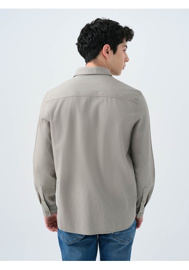 Loft Regular Fit Açık Haki Erkek Gömlek Lf2038615 Açık Haki