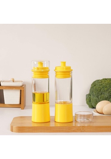 Homyl 2'si 1 Arada Dağıtıcı Silikon Yağı Fırça Şişesi Sarı