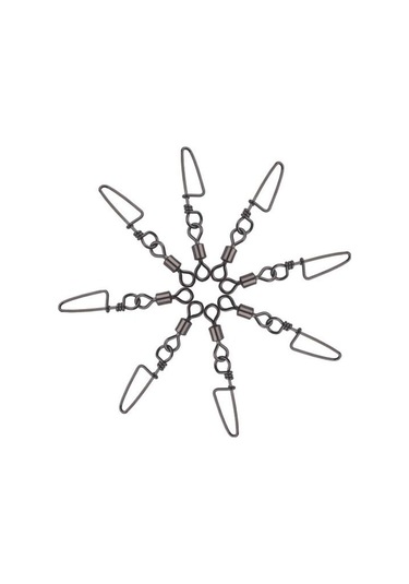 Muqzı Spor Aksesuarı 30 Adet 8 Şekil Balıkçılık Varil Rulman Döner Halka Konektörü Balık Takımı 2