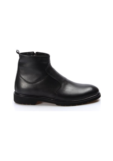 Hakiki Deri Kürklü Erkek Klasik Bot 711kma213 Siyah