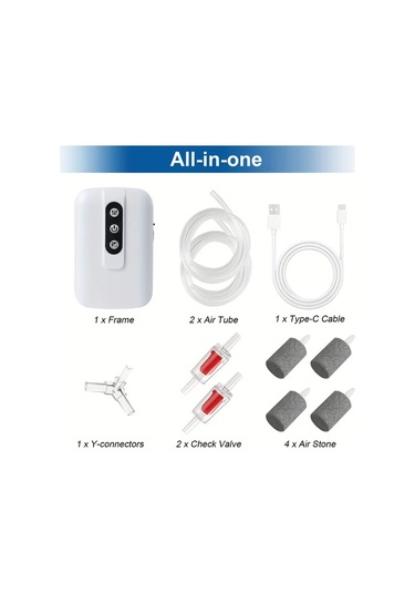 Willowhaven 2200mah Taşınabilir Usb Şarjlı Oksijen Pompası - Akvaryum Ve Balıkçılık