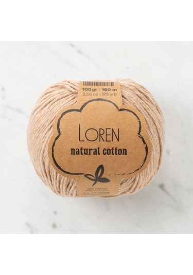 Büro Ev Ofis Hobi Dikiş Atölyesi İçin Doğal Pamuk Tenrengi El Örgü İpi
