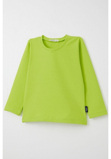 Breeze Erkek Bebek Uzun Kollu Tişört Basic 9 Ay-3 Yaş, Neon Yeşil Neon Yeşil