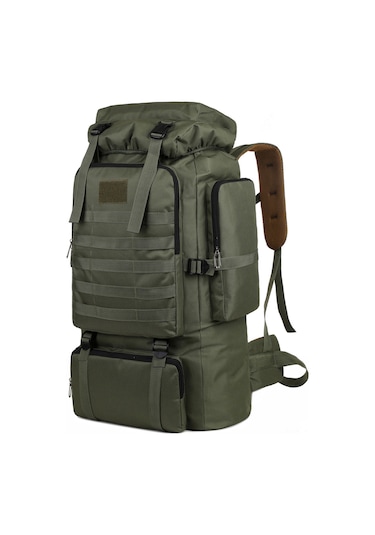 Lemestar Askeri Yeşili Büyük Kapasiteli Doğa Sirt Çantası - 65cm Organize Bölmeli Outdoor Sirt Çantası Çok Renkli