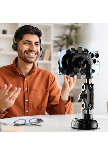 Cbtx Dkyk-01 Birinci Şahıs Görüşü Vantuzlu Telefon Tutucu Sürüş İçin Evrensel Tepegöz Ön Cam Telefon Montajı