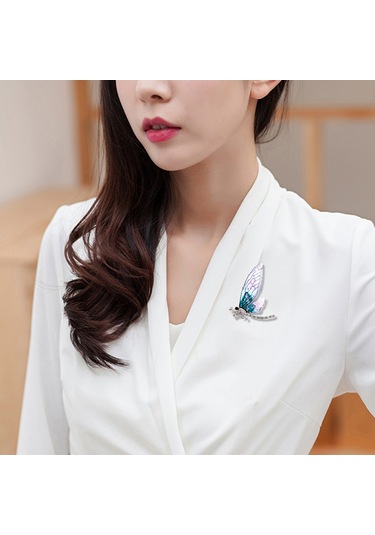 Monyee Yetenekli Yncp6120 Mavi Yengeç Desenli, Elmaslı Ve Alyüminyumdan Yapılmış Güzellikli Kıyafet Dekorasyonu Broş Mavi