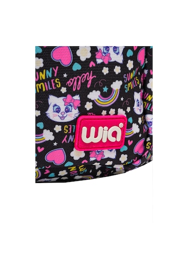 Wia Sweet Cat Kız Çocuk İlkokul Çantası Siyah