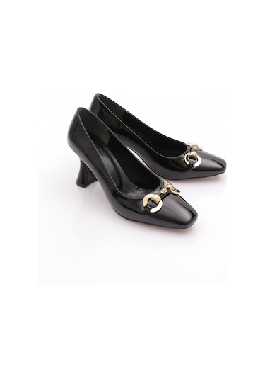 Dgn 25238 Kadin Tokali Topuklu Ayakkabi Siyah Rugan Dgn 25238 Kadin Tokali Topuklu Ayakkabi Siyah Rugan